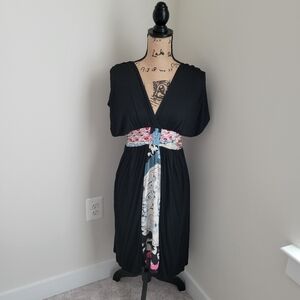 Single Flutter Satin Tie Dress